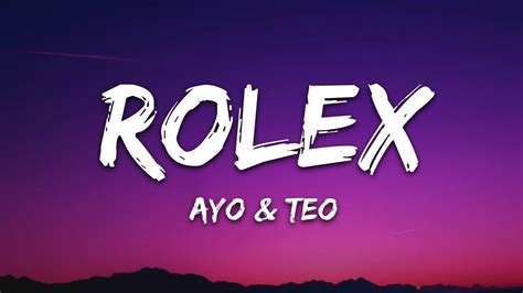 ayo teo rolex deutsche übersetzung|Rolex lyrics in german translation.